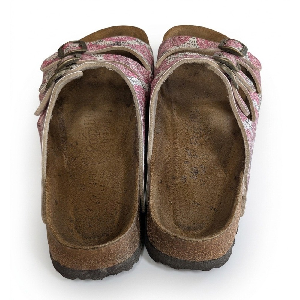 Papillio Sandals by Birkenstock, Pink Print, 3 Adjustable Straps, Size 38 / 7 - Picture 7 of 12